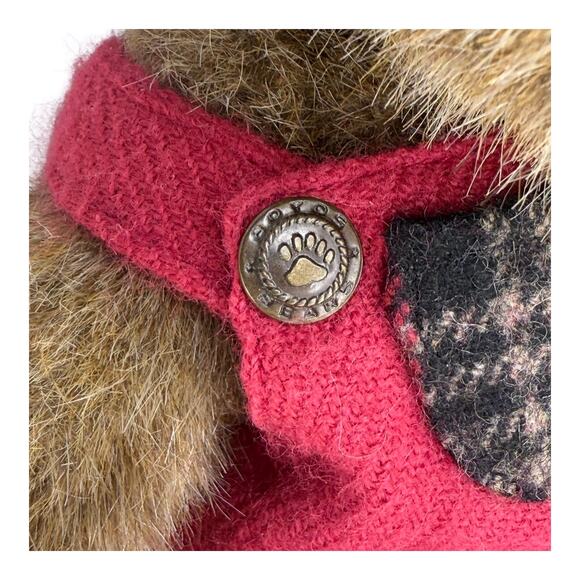Boyds Bears Best Dressed TEDDY BEAR 10” Joel D Bearsley Red Plaid Overalls VTG - Picture 5 of 7